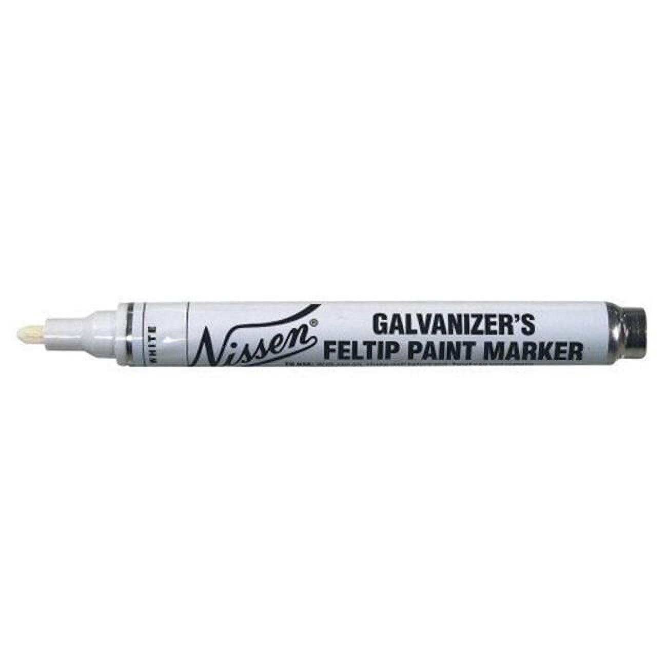 Galvanizer's Removable Paint Marker, White, Medium Tip, Bullet
