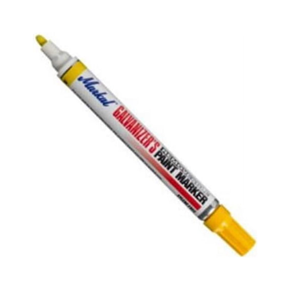Markal Galvanizer's Removable Markers, Medium Tip, Bullet, Yellow - 12 BX (434-28786)