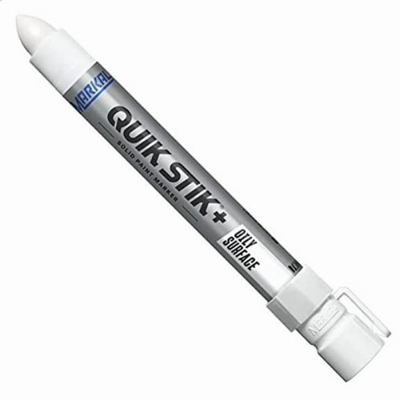 Markal Solid Paint Marker, 6 in L, White, Paint 28880G