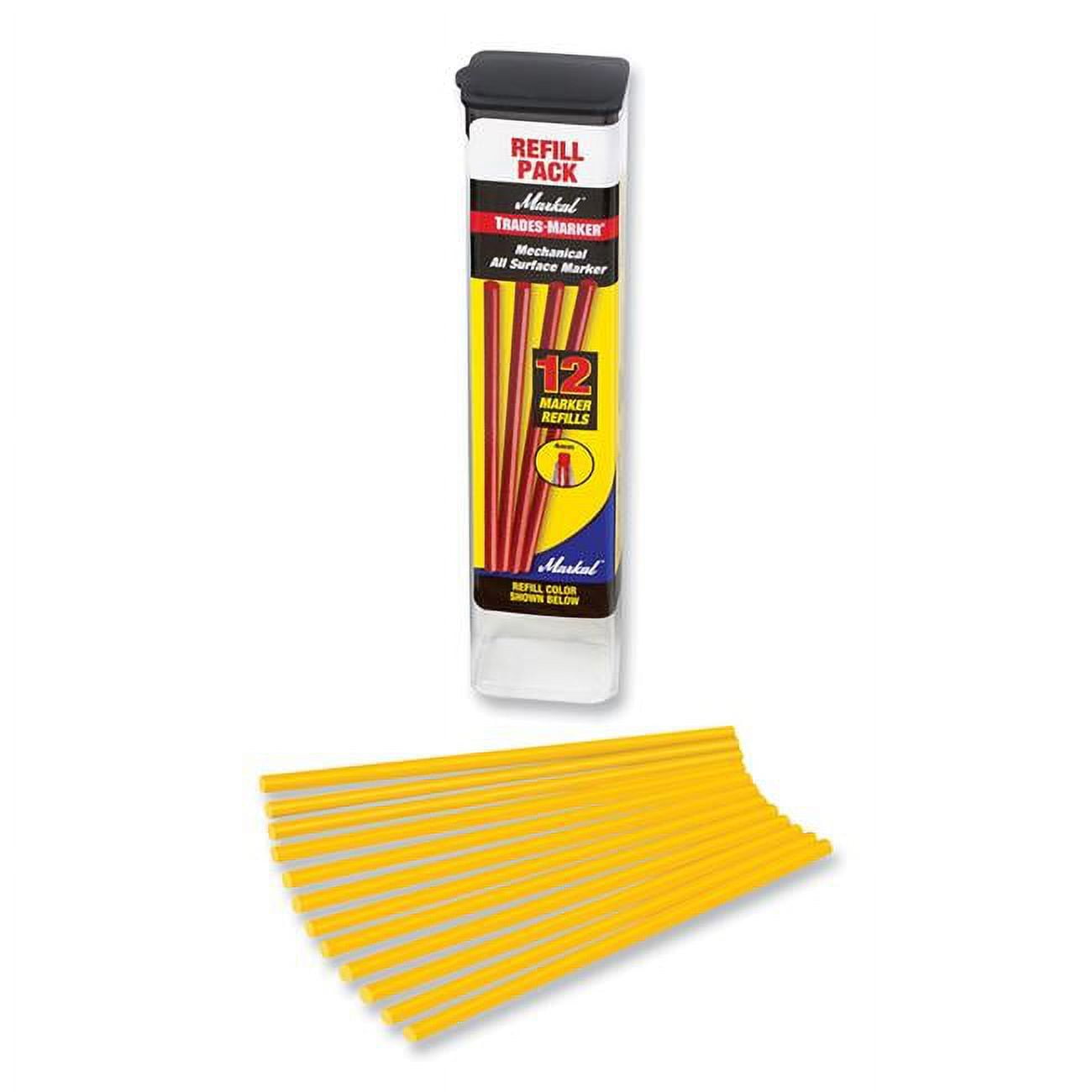 Markal 434-96241 Trades Marker Refills, Yellow - Pack of 12