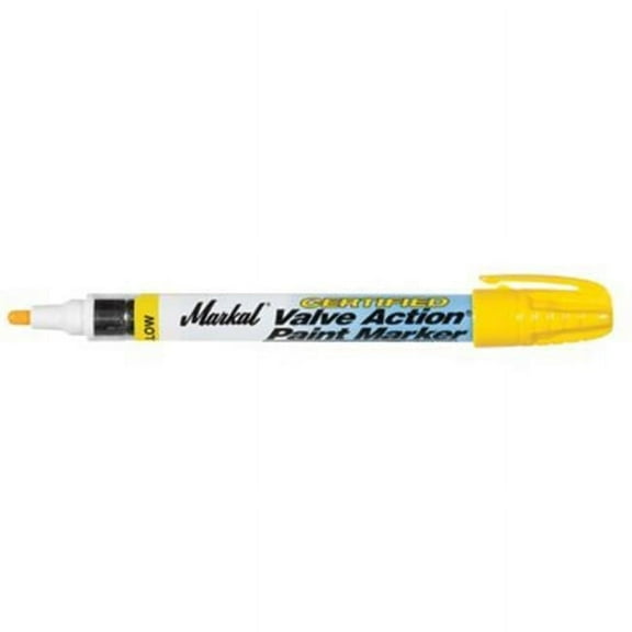 Markal 434-96881 Valve Action Liquid Paint Marker - Yellow