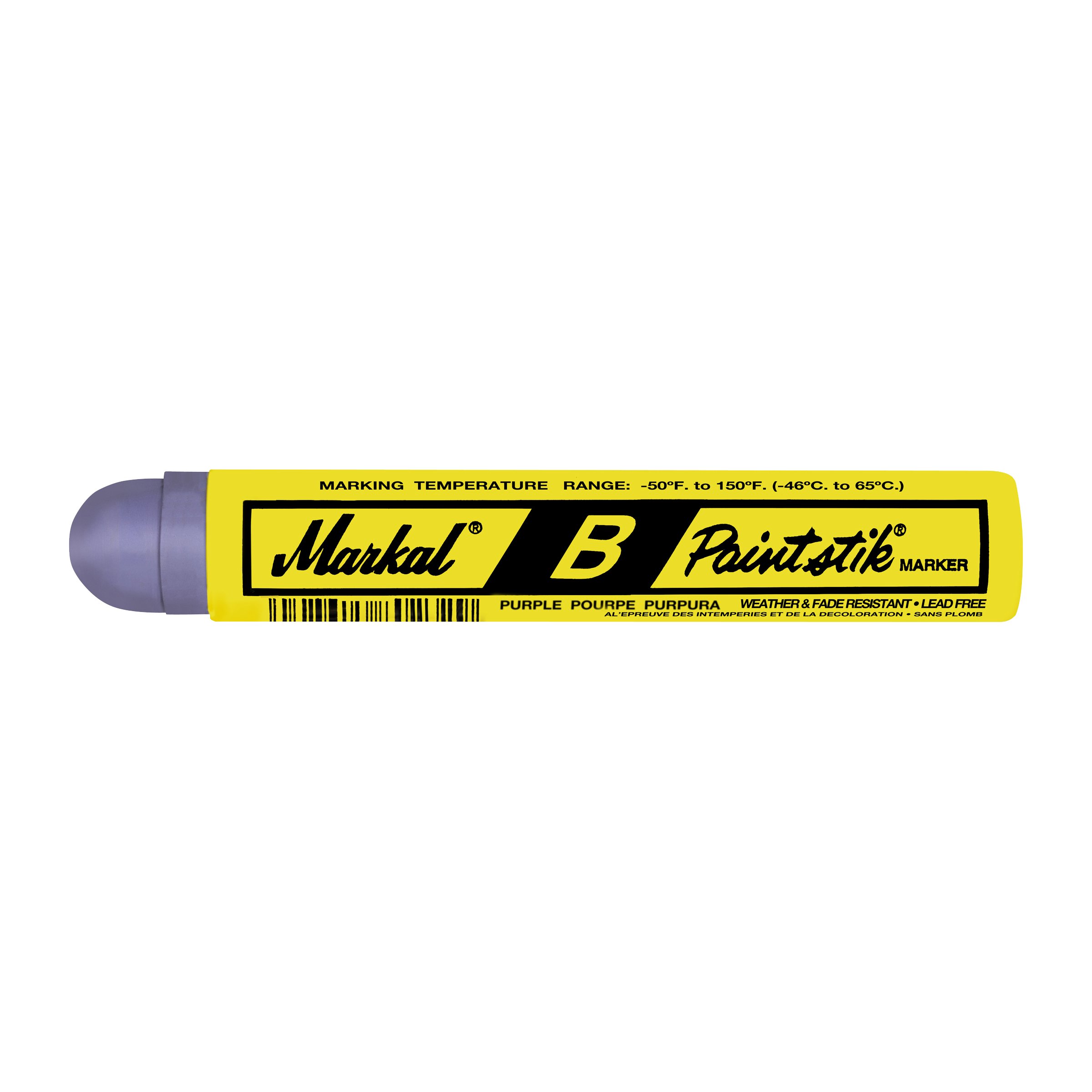 Markal 80228 B Paintstik Solid Paint Ambient Surface Marker, Purple (Pack of 12), 11/16" x 4-3/4" CA2