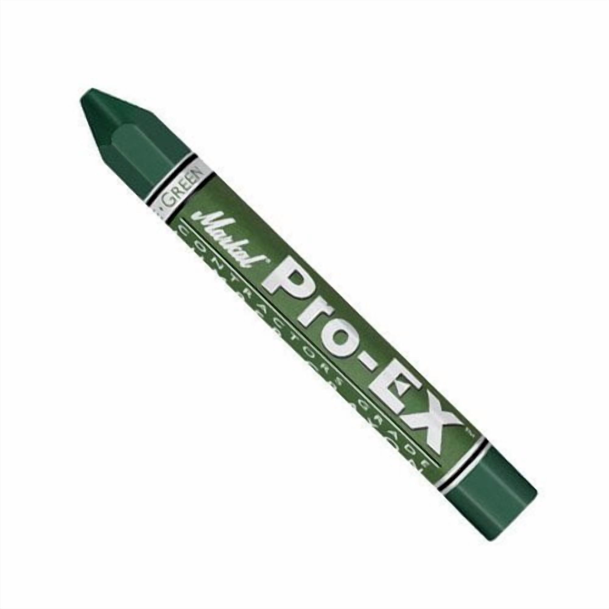 Markal - 80386 Pro-Ex Extruded Clay Based Crayon, 1/2" Hex, 4-5/8" Length, Green (Pack of 12) CA1