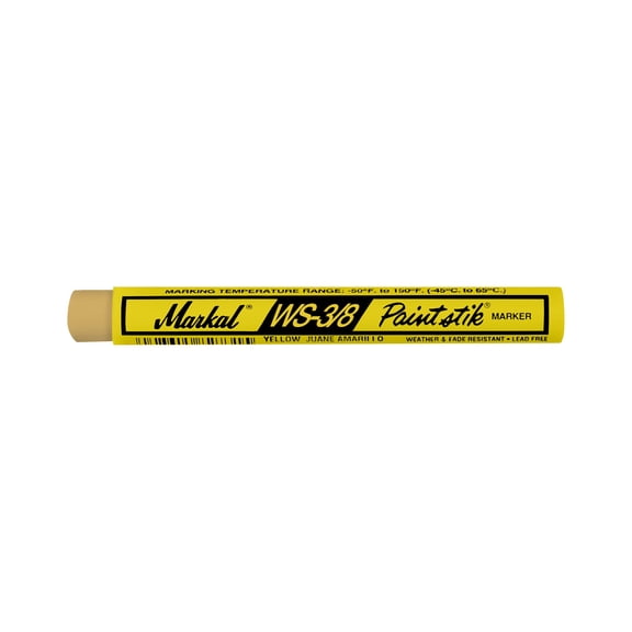Markal 82421 WS-3/8 Paintstik REMOVABLE Solid Paint Marker/Crayon, Yellow (Pack of 12) CA1