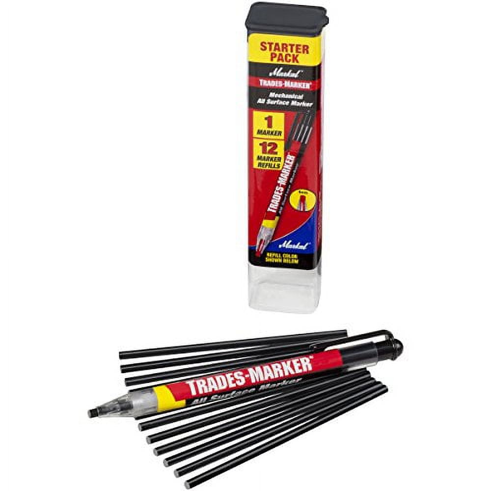 Markal 96133 Trades Marker (1 Holder, 12 Refills), Black
