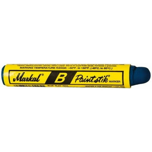 Markal - Blue Marker/Paintstick - Fine Tip, Oil Base Ink (200 Pack)