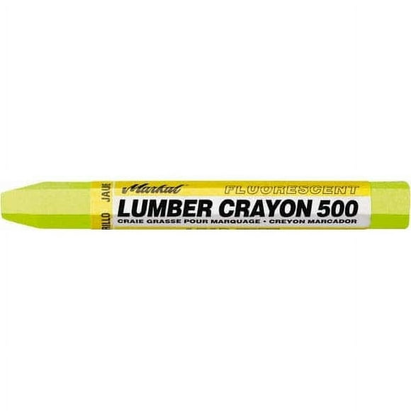 Markal - Clay Based Lumber Crayon - Fluorescent Yellow (64 Pack)
