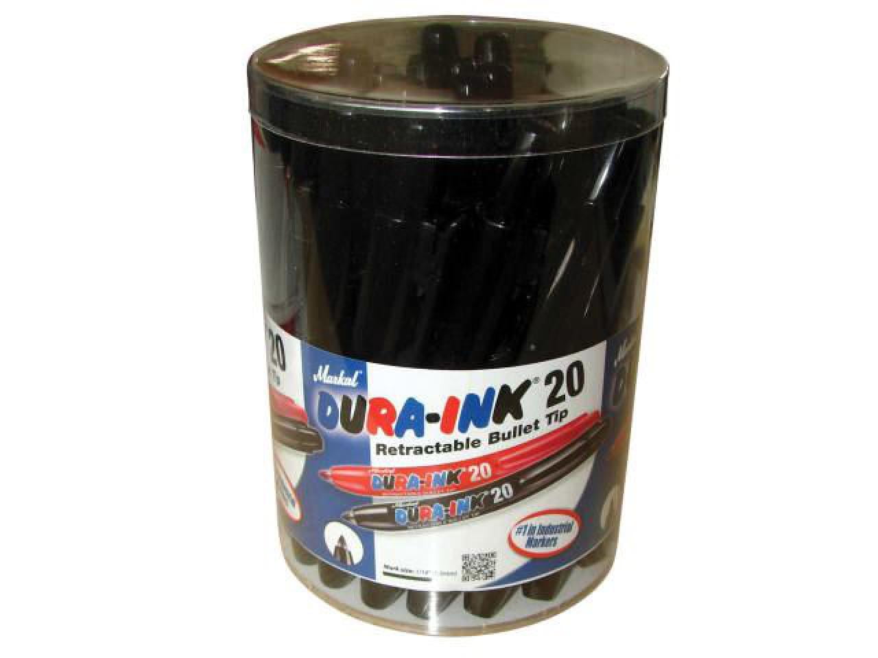 Markal - DURA-INK® 20 Retractable Marker - Black (Tub 24)