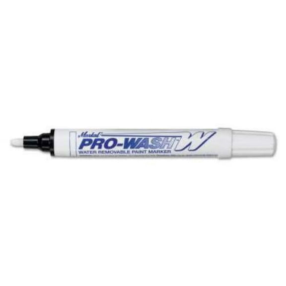 Paint-Riter+ Water Removable Marker, White, 1/8 in, Medium Tip