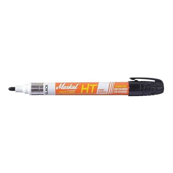 Markal Paint Marker, Medium Tip, Black Color Family, Paint 97303