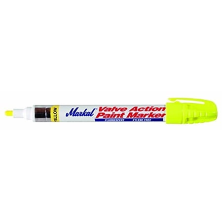 Markal Paint Marker, Medium Tip, Fluorescent Yellow Color Family, Paint 97050