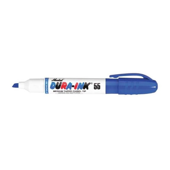 Markal Permanent Marker, Chisel Tip, Blue 96530