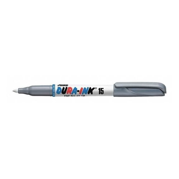 Markal Permanent Marker, Fine Tip, Silver 96027