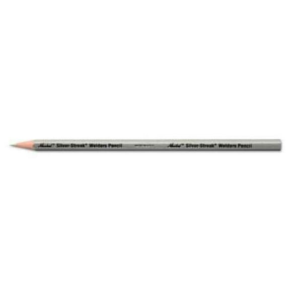Markal Silver-Streak Welders Pencil, #2 Lead, 7 in, Silver - 1 Dozen (434-96101)