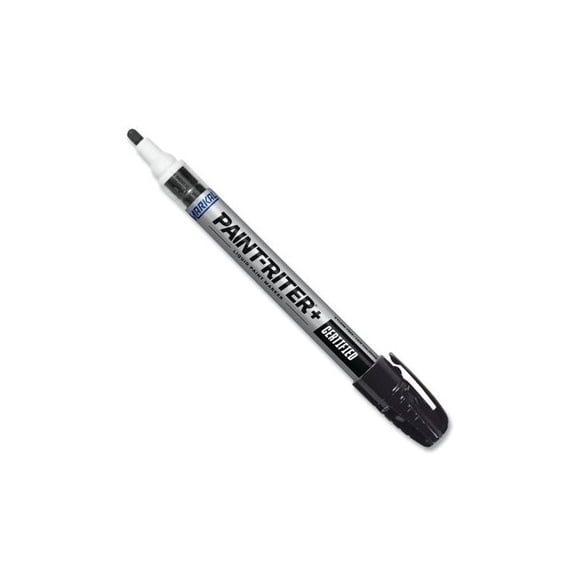 Paint-Riter+ Certified Liquid Paint Marker, Black, 1/8 in Tip, Medium