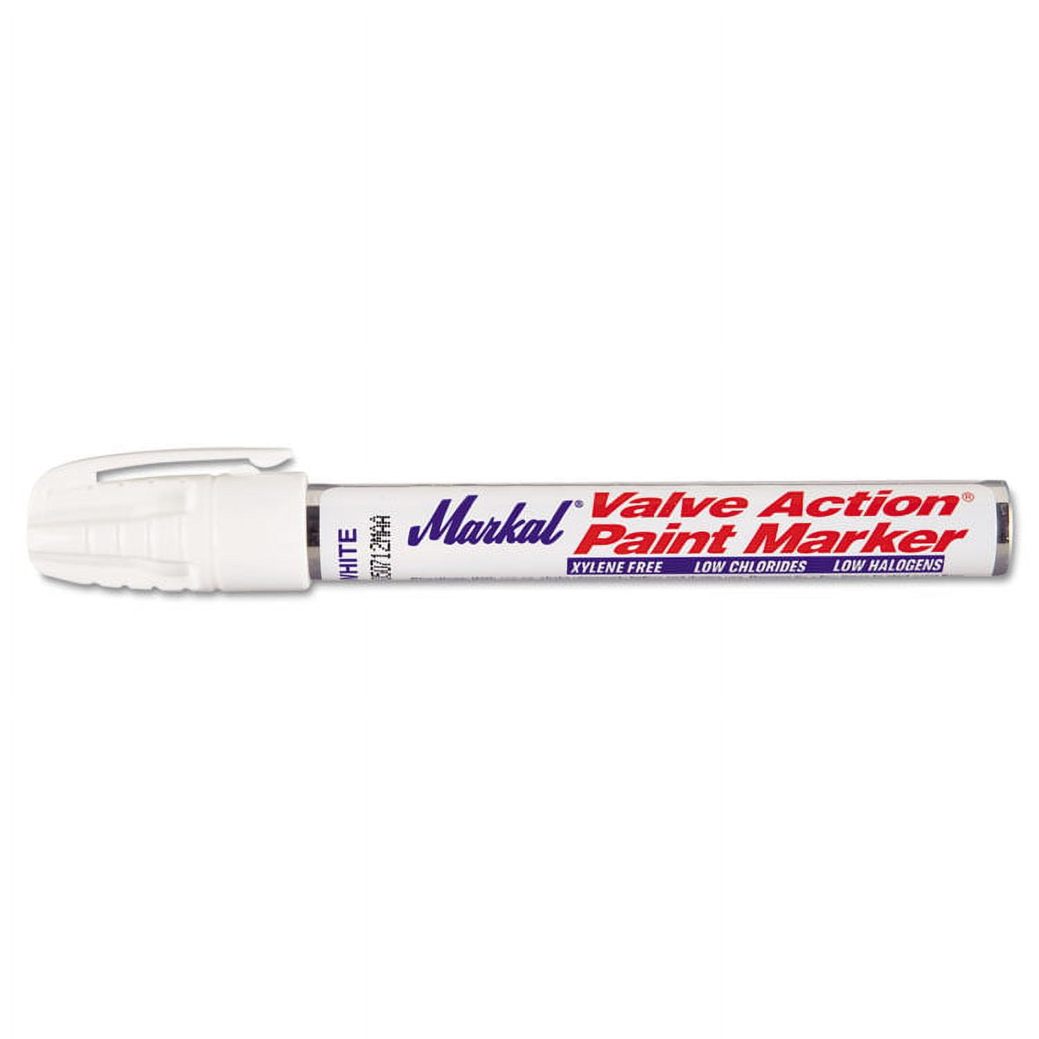 Markal 96800 Valve Action Paint Marker, White