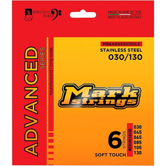 Markbass Advanced Series Soft Touch Electric Bass Stainless Steel Strings (30 - 130) Medium Gauge