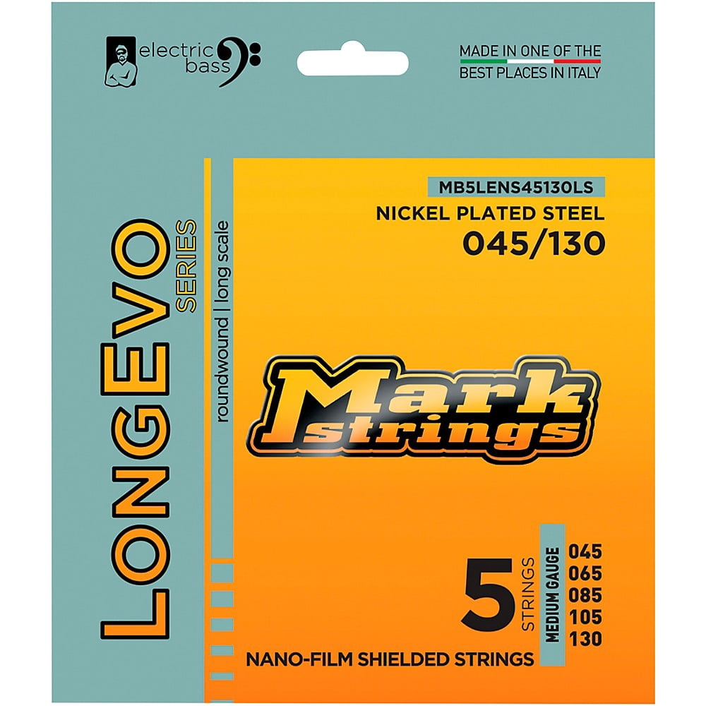 Markbass Longevo Series Nano Film Electric Bass Nickel Plated Steel 5 Strings (45 - 130) Medium Gauge
