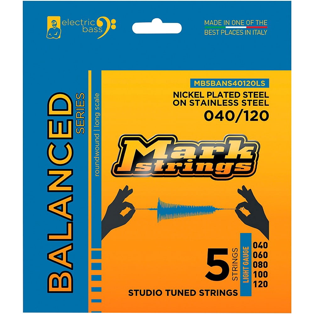 Markbass Studio Tuned Series Electric Bass Nickel on Stainless 5 Strings (40 - 120) Light Gauge