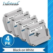 Markdomain 4-Pack Compatible Label Tape Replacement for Brother P Touch M Tape M-K231