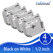 Isdotead 4-Pack Compatible Label Tape Replacement for Brother P Touch M Tape M-K231