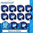 thumbnail image 1 of Markdomain Label Tape Replacement Compatible for Dymo LetraTag Refills White Plastic 91331 for LetraTag Label Maker LT-100H LT-100T LT-110T QX50, 1/2 Inch x 13 Ft (12mm x 4m), 10-Pack, 1 of 11