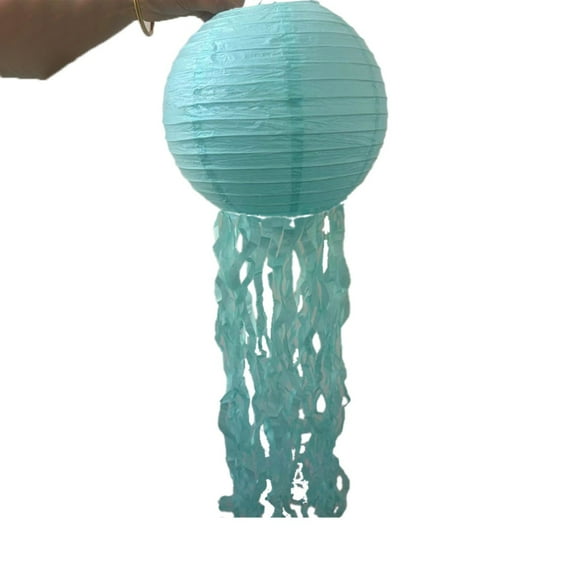 Markdown Clearance! Party Favors Home Decor up to 65% Off, Ocean Theme Decoration Party Jellyfish Paper Lantern Tiffany Blue Kingtowag, 1*Jellyfish Paper Lantern Party Decorations