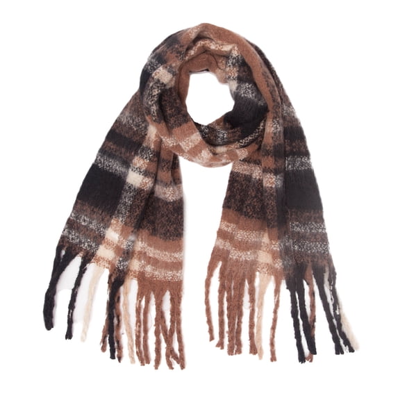 Markdown Womens Winter Scarf Thermal Scarf For Women Fall Winter Scarf Classic Tassel Plaid Scarf Warm Soft Chunky Large Blanket Wrap Shawl Scarves 1 Pack Warm Scarf Fashion Scarfs for Women