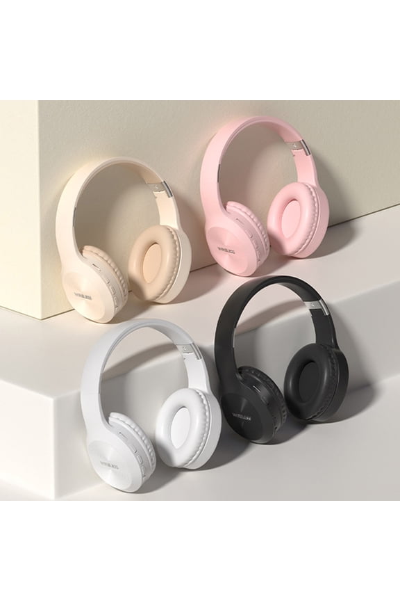 Marked Down, Flexible Foldable Bluetooth 5.3 Headphones: HiFI Sound,Noise-Cancelling,Ultra-Clear Calling for Seamless Audio Experience , Bluetooth Headphones | Abs, Beige, MIANHT