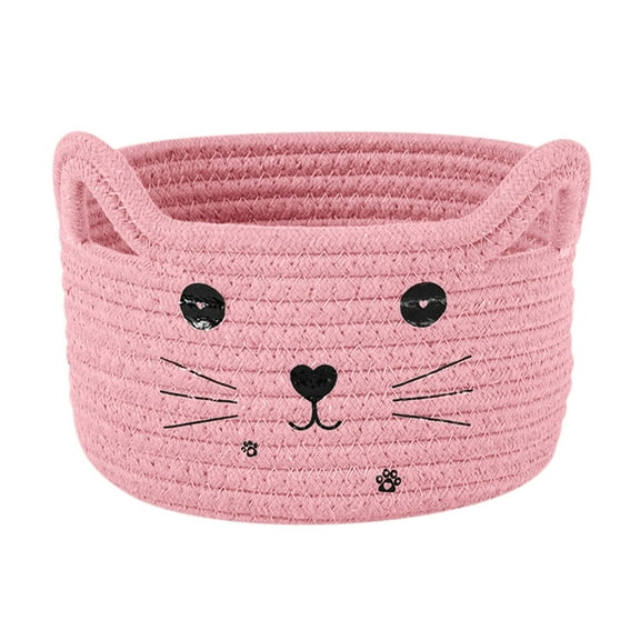 JASKFLY Baskets Marked down Rattan Fabric Storage Basket Student Dormitory Desktop Storage Box Storage Basket Xmas Ide