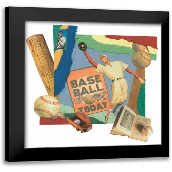 Markell, Melissa 20x20 Black Modern Framed Museum Art Print Titled - Safe Hit