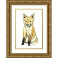 thumbnail image 1 of Markelova, Elena 17x24 Gold Ornate Wood Framed with Double Matting Museum Art Print Titled - Baby Fox, 1 of 4