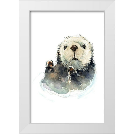 Markelova, Elena 23x32 White Modern Wood Framed Museum Art Print Titled - Baby Otter