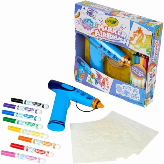 Marker Airbrush Spray Art Kit,  Kids Art Set, Gift for Boys & Girls, 6+