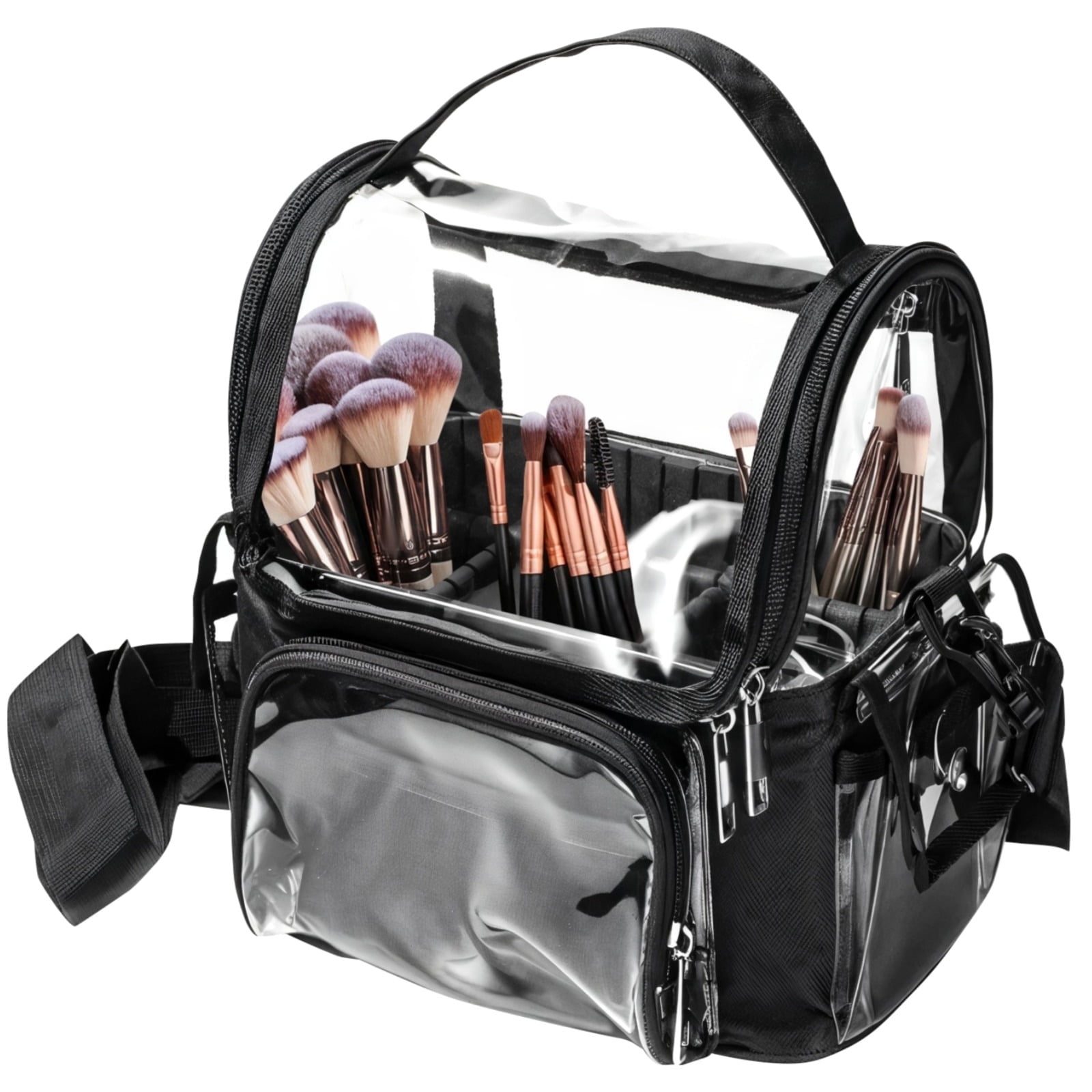 Marker Carrying Case Organizer, Makeup Bag, Large Portable Art Supply Storage Organizer, Transparent Design for Artists and Students, Waterproof PVC Material