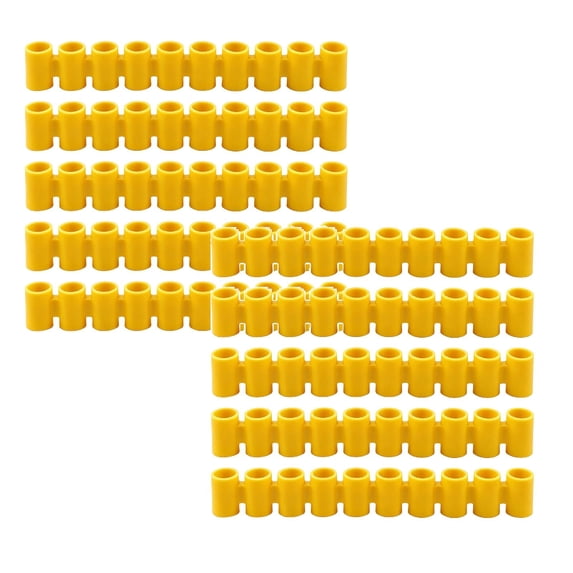 Marker Holders (Yellow - 10 Pack): Silicone Organizers for Broad Tip Markers, Prevent Lost Lids, Portable, Value Family Size, Dishwasher Safe