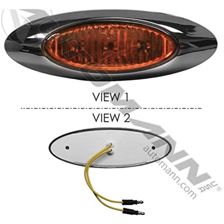 Marker Light LED 1-1/2in X 4in Amber