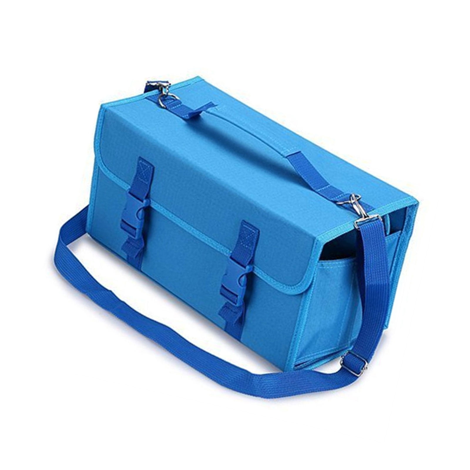 Marker Organiser Case for 120 Markers, Marker Storage Bag, Art Marker Pen Carrying Bag with Shoulder and Handle Strap