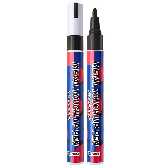Marker Pen for Restoring Inscriptions, Oimcto Weatherproof Paint Pen with 3mm Metal Nib for Lettering, Coloring and Doodling, Ideal for Tombstone, Memorial, Stone, Concrete and Metal, Black