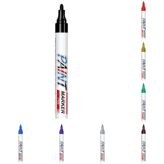Marker Pen Stone Paint Marker MarkerforRestoring Inscriptions IdealforLettering & Marking 3ml, 9-Pack Stone Paint Markers, Lettering Inscription Repair Pen, Weatherproof Stone Marker