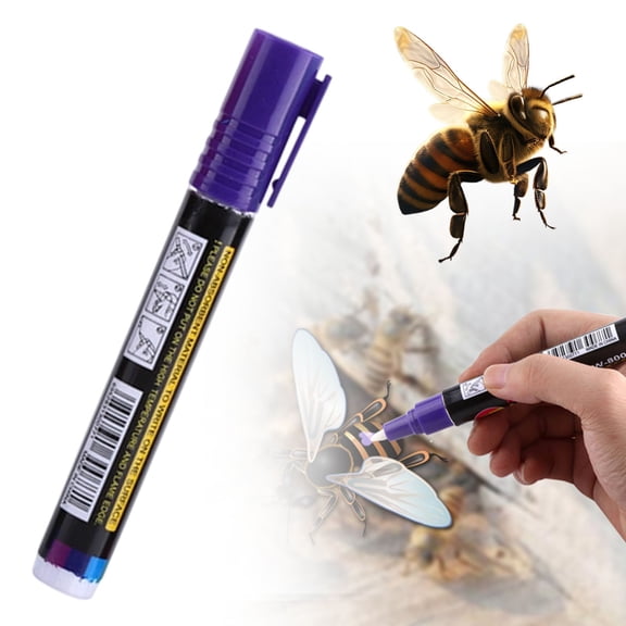 Marker Pens,Queen Bee Marking Pen Waterproof Paint Pens,Quick-Drying Maker Pen Tool Beekeeper Maker,13.5cm (1PCS)