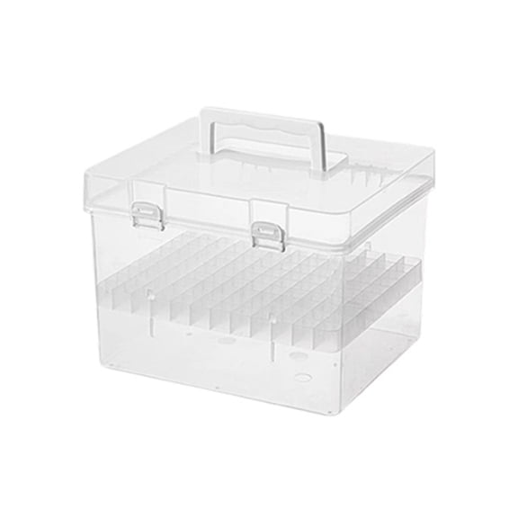 Marker Storage Organizer, Clear 80 Slot Carrying Case for Paint Sketch Markers, Fits Markers 15mm to 18mm Diameter, Portable Marker Holder Box for Artists, Students, and Crafters