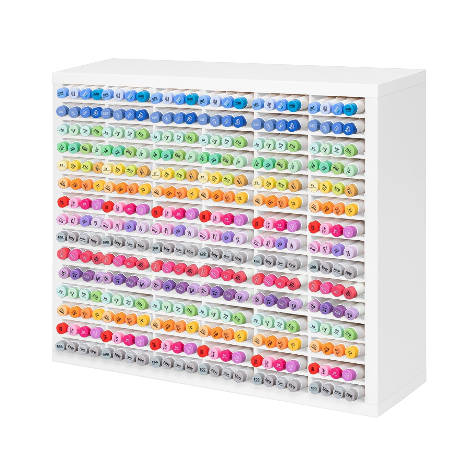 Marker Storage Organizer For 360 Markers Wooden Holder With 90 Slots Pens Pencils Art Supply Rack Desk Home Classroom Office Decor  White