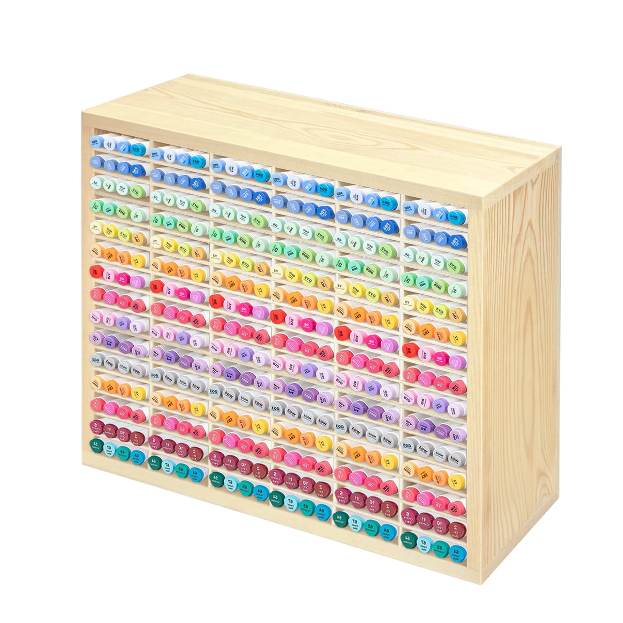 Marker Storage Organizer For 360 Markers Wooden Holder With 90 Slots Pens Pencils Art Supply Rack Desk Home Classroom Office Decor