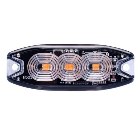 Marker Strobes With Stylish Clear Lens Face Light 3 LED Ultra Thin Style