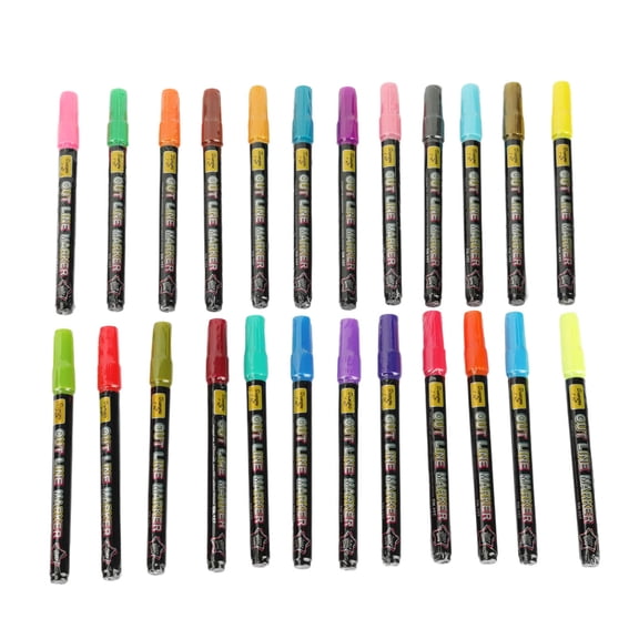 Marker pen with double-line contour tip Dreamy colours suitable for DIY, fluorescent marking, adult painting, sketching, illustration, handwriting, doodling and other creative pursuits