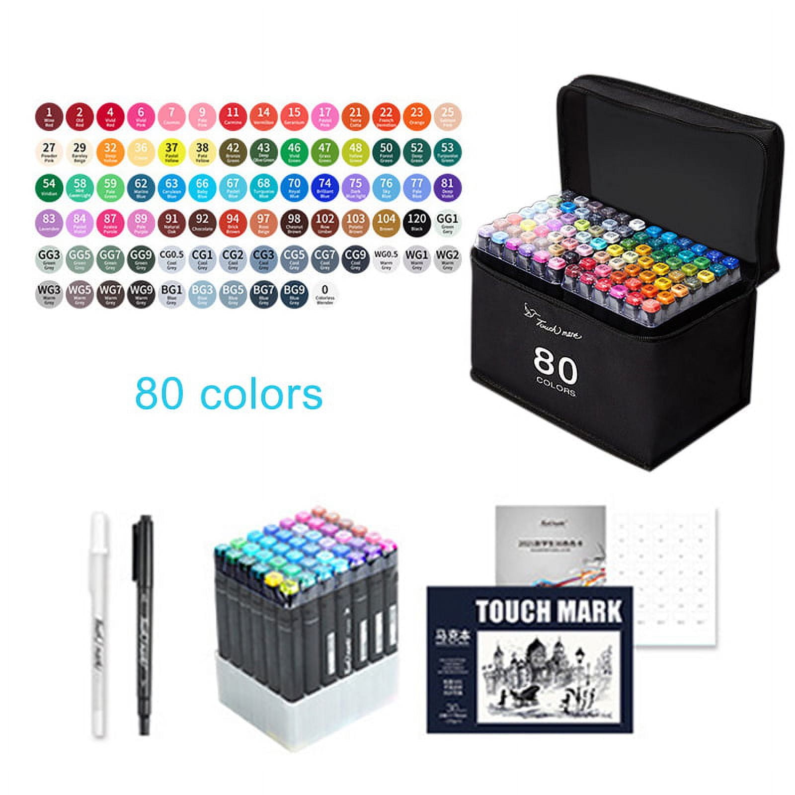 Deli Markers Pen 12-80 Color Sketch Art Marker Brush Set Double Tips  Alcoholic Pens For Artist Manga Markers Art Supplies School