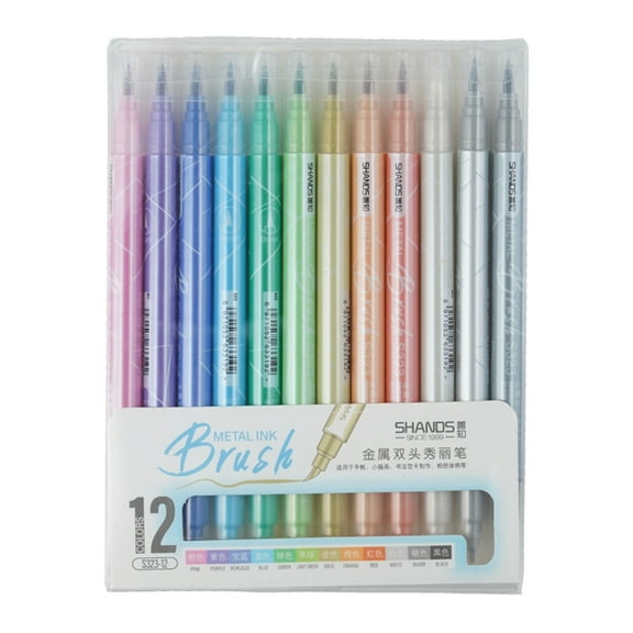 Markers Double-ended Glitter Pens for Birthday/Christmas Card Making Scrapbooking, Painting, Art
