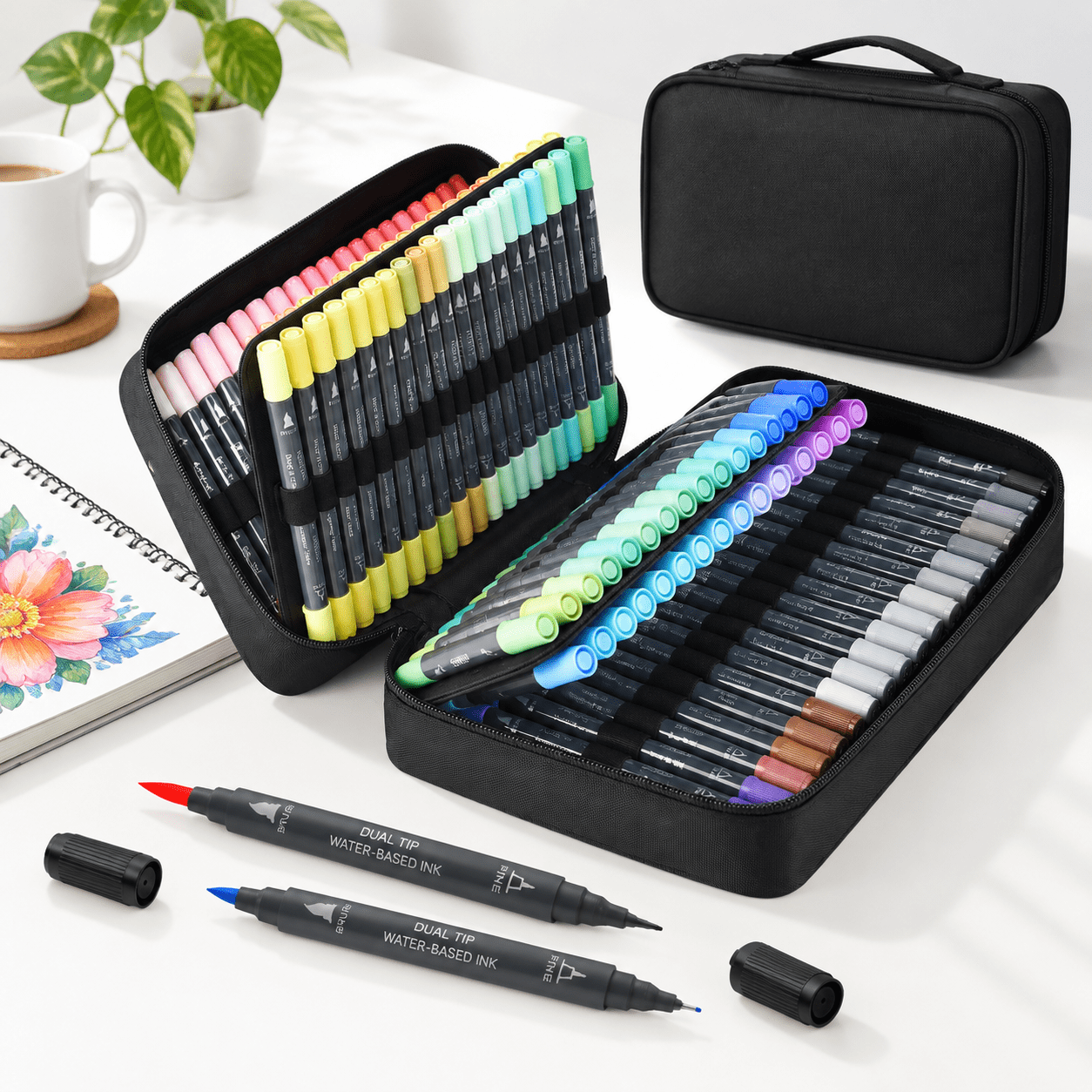 Markers For Adult Coloring Books No Bleeding 120 Colors By Number ...