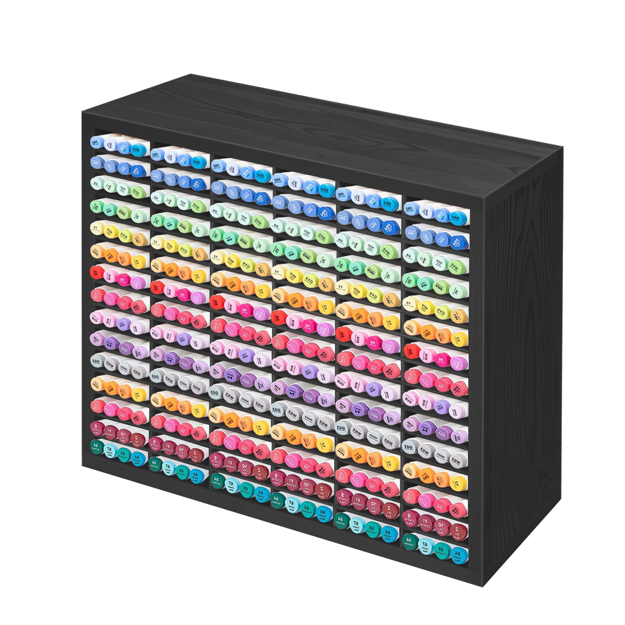 Markers Organizer With 90 Compartments For 360 Marker Storage Art Pens Rack Watercolor Brushes Holder Desk